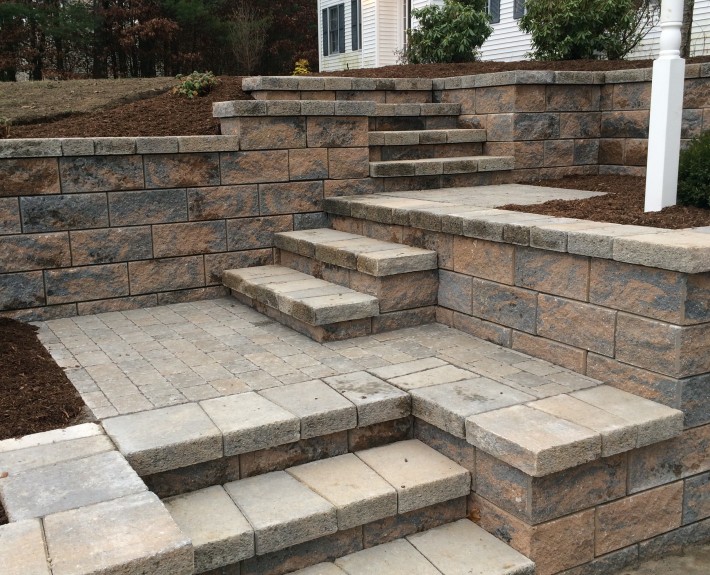 Techo-Bloc Staircase and Retaining Walls